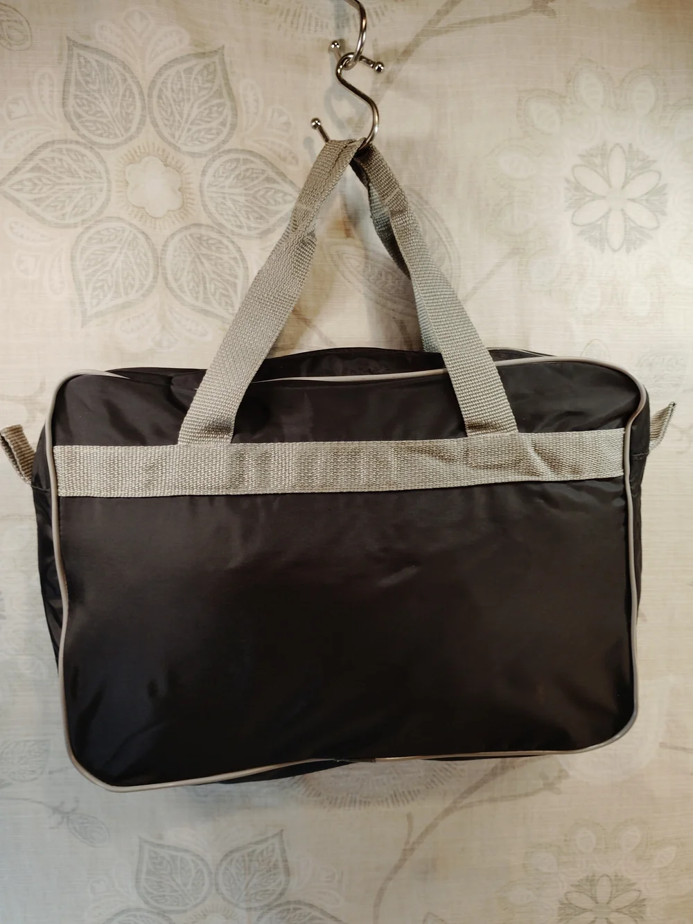 Black Laptop Bag with Light Gray Handles